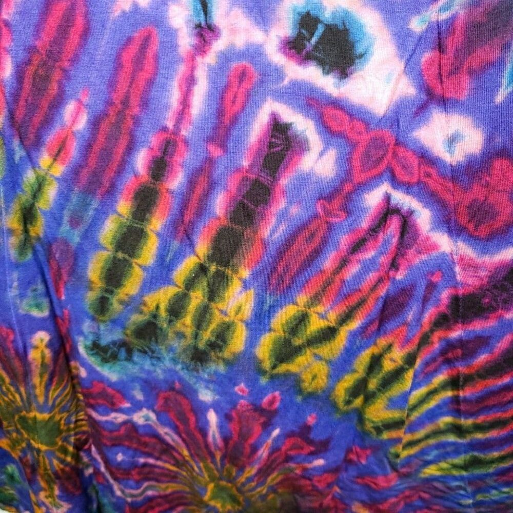 Tie Dye Sleeveless Sun Dress Pockets Summer Casual Loose Beach Cover Up Large XL - Picture 12 of 15
